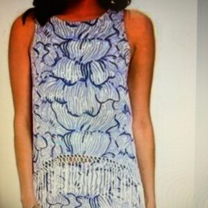 Lilly Pulitzer Blue and White Patterned Shorts